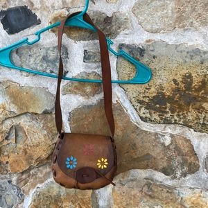 Vintage hard leather purse